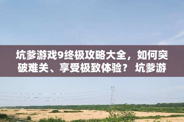 坑爹游戏9终极攻略大全，如何突破难关、享受极致体验？ 坑爹游戏9攻略大全