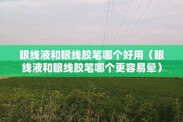 眼线液和眼线胶笔哪个好用（眼线液和眼线胶笔哪个更容易晕）