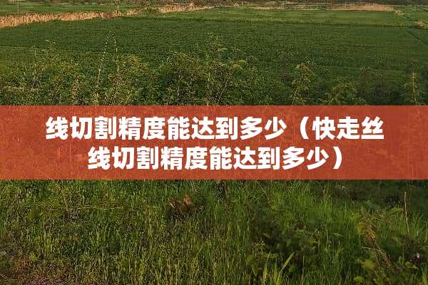 线切割精度能达到多少（快走丝线切割精度能达到多少）