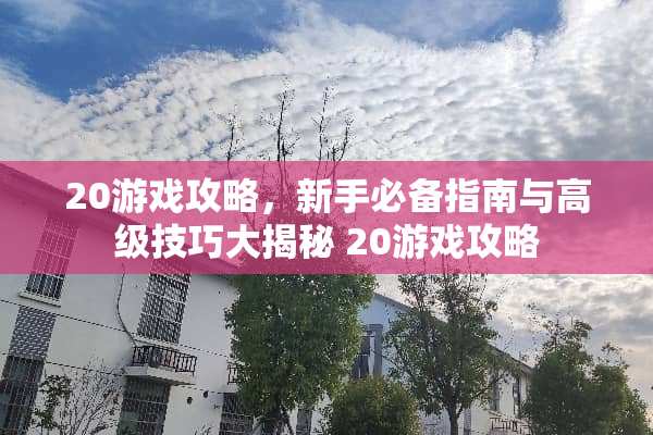 20游戏攻略,新手必备指南与高级技巧大揭秘 20游戏攻略 20游戏攻略,新手必备指南与高级技巧大揭秘 20游戏攻略