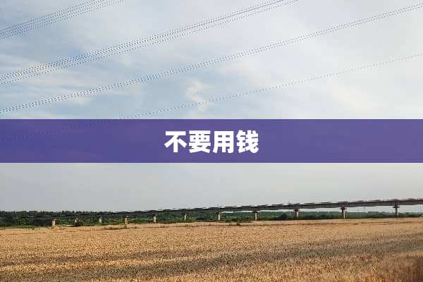 不要用钱
