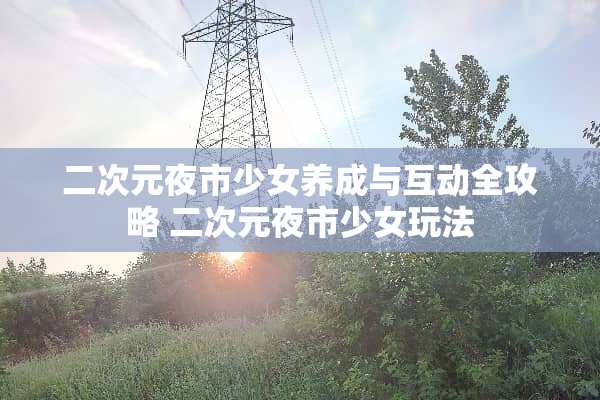 二次元夜市少女养成与互动全攻略 二次元夜市少女玩法