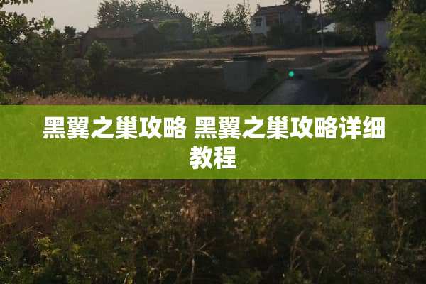 黑翼之巢攻略 黑翼之巢攻略详细教程 黑翼之巢攻略 黑翼之巢攻略详细教程