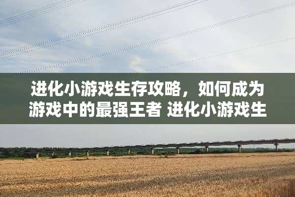 进化小游戏生存攻略，如何成为游戏中的最强王者 进化小游戏生存攻略