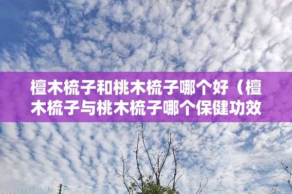 檀木梳子和桃木梳子哪个好（檀木梳子与桃木梳子哪个保健功效更好?）