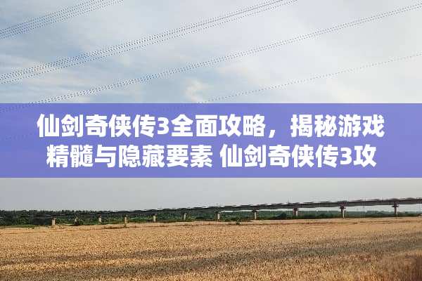 仙剑奇侠传3全面攻略，揭秘游戏精髓与隐藏要素 仙剑奇侠传3攻略