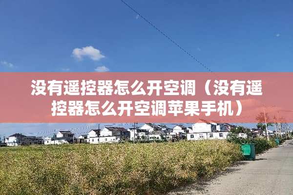 没有***怎么开空调（没有***怎么开空调苹果手机）