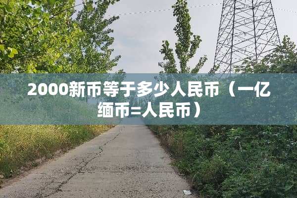 2000新币等于多少人民币（一亿缅币=人民币）