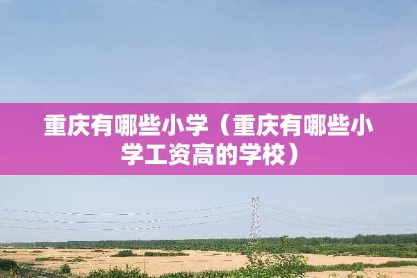 重庆有哪些小学（重庆有哪些小学工资高的学校）