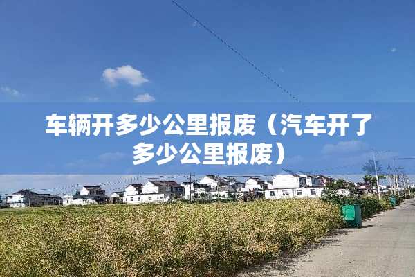 车辆开多少公里报废（汽车开了多少公里报废）