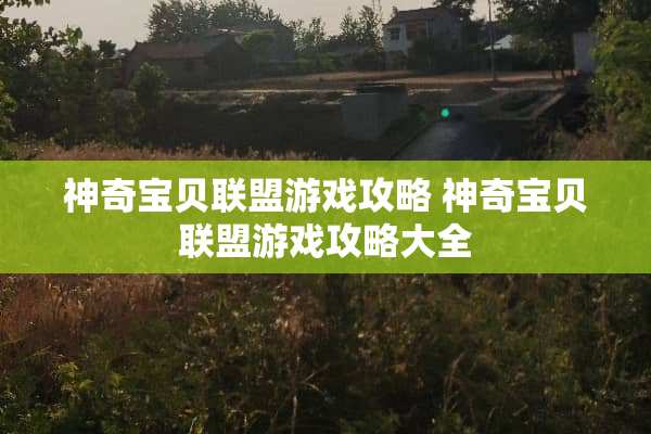 神奇宝贝联盟游戏攻略 神奇宝贝联盟游戏攻略大全