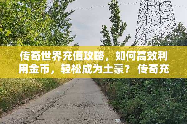 传奇世界充值攻略，如何高效利用金币，轻松成为土豪？ 传奇充值攻略游戏推荐