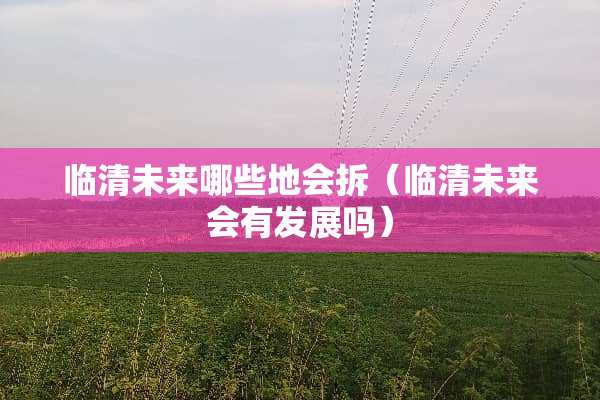 临清未来哪些地会拆（临清未来会有发展吗）