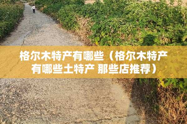 格尔木特产有哪些（格尔木特产有哪些土特产 那些店推荐）