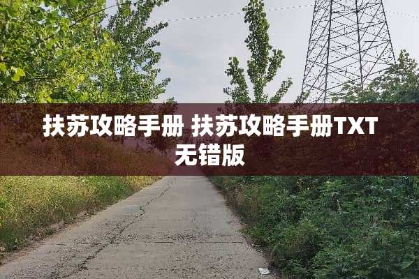 扶苏攻略手册 扶苏攻略手册TXT无错版