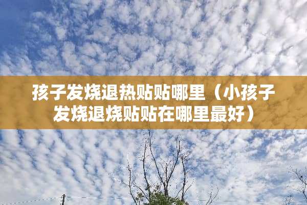孩子发烧退热贴贴哪里（小孩子发烧退烧贴贴在哪里最好）