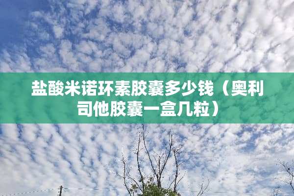 **米诺环素胶囊多少钱（奥利司他胶囊一盒几粒）