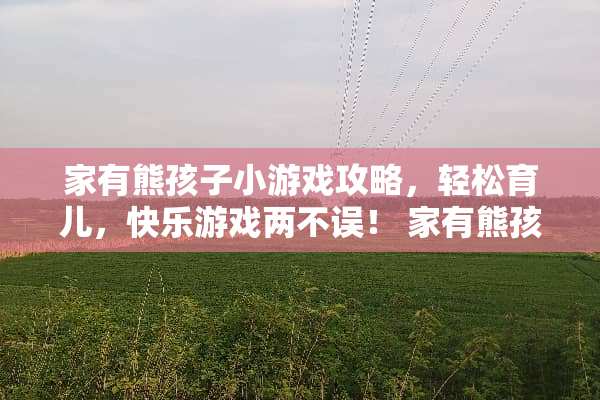 家有熊孩子小游戏攻略，轻松育儿，快乐游戏两不误！ 家有熊孩子小游戏攻略