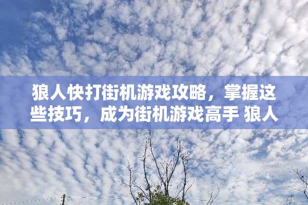 狼人快打街机游戏攻略，掌握这些技巧，成为街机游戏高手 狼人快打街机游戏攻略