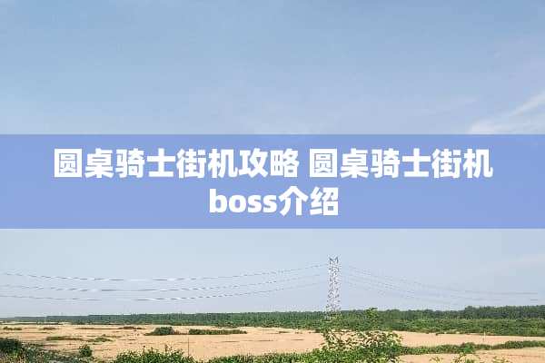 圆桌骑士街机攻略 圆桌骑士街机boss介绍