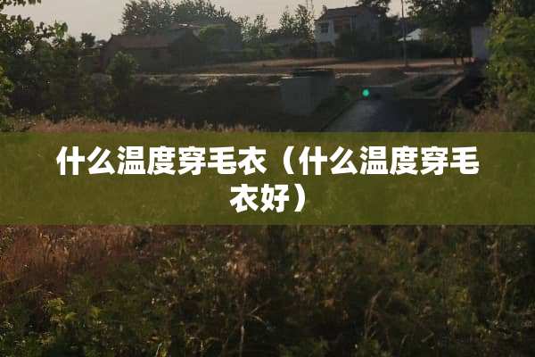什么温度穿毛衣（什么温度穿毛衣好）