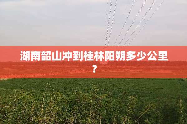 湖南韶山冲到桂林阳朔多少公里？