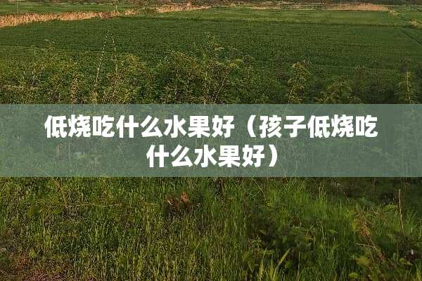 低烧吃什么水果好（孩子低烧吃什么水果好）