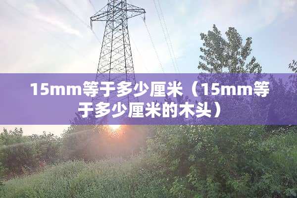 15mm等于多少厘米（15mm等于多少厘米的木头）