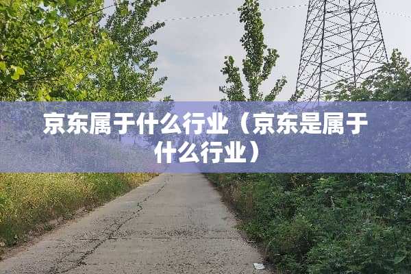 京东属于什么行业(京东是属于什么行业) 京东属于什么行业(京东是属于什么行业)