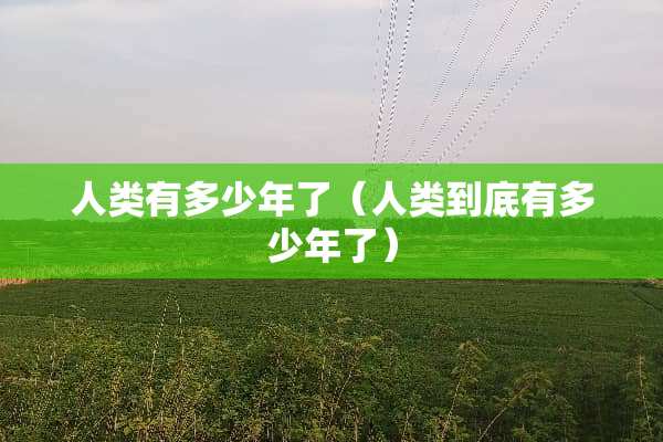 人类有多少年了（人类到底有多少年了）
