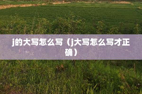 j的大写怎么写(j大写怎么写才正确) j的大写怎么写(j大写怎么写才正确)