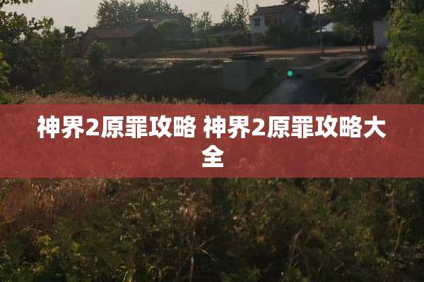 神界2原罪攻略 神界2原罪攻略大全