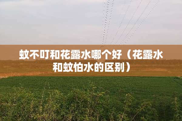 蚊不叮和花露水哪个好（花露水和蚊怕水的区别）