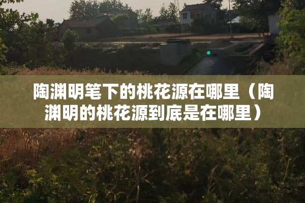 陶渊明笔下的桃花源在哪里（陶渊明的桃花源到底是在哪里）