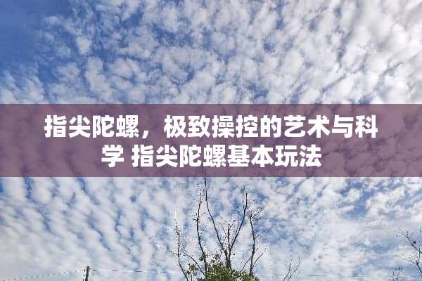 指尖陀螺，极致操控的艺术与科学 指尖陀螺基本玩法