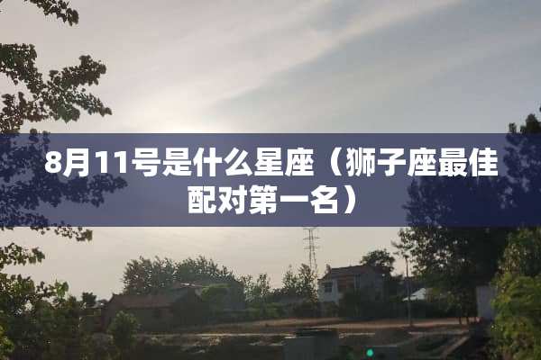 8月11号是什么星座（狮子座最佳配对第一名）