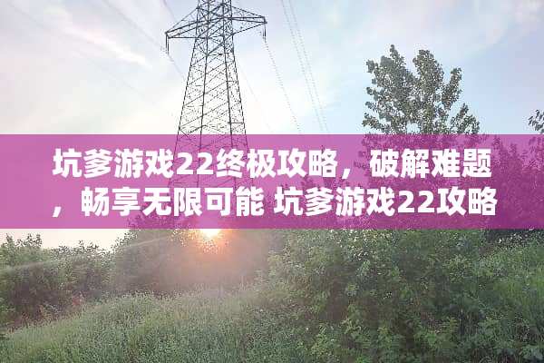 坑爹游戏22终极攻略，**难题，畅享无限可能 坑爹游戏22攻略