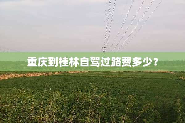 重庆到桂林自驾过路费多少？