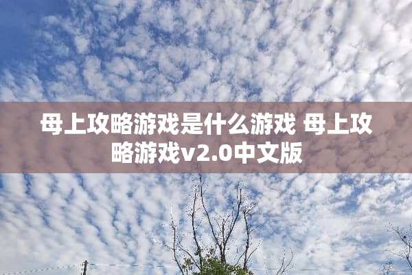 母上攻略游戏是什么游戏 母上攻略游戏v2.0中文版