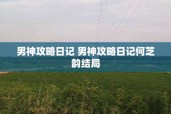 男神攻略日记 男神攻略日记何芝韵结局