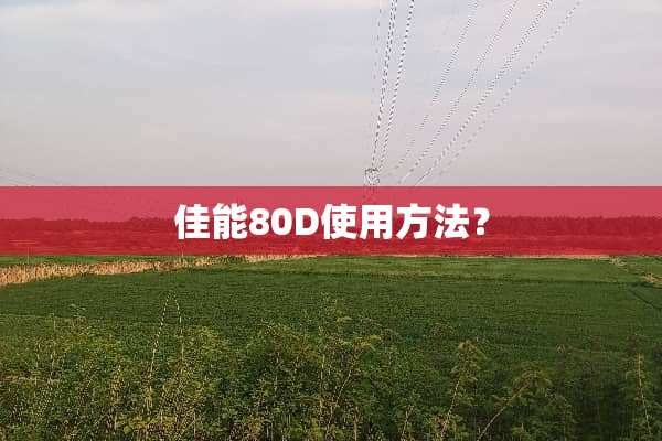 佳能80D使用方法？