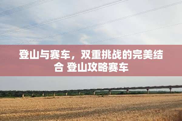 登山与赛车，双重挑战的完美结合 登山攻略赛车