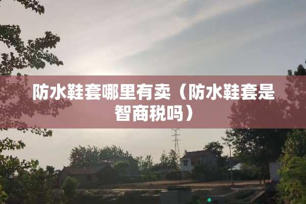 防水鞋套哪里有卖（防水鞋套是智商税吗）