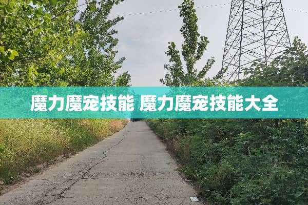 魔力魔宠技能 魔力魔宠技能大全