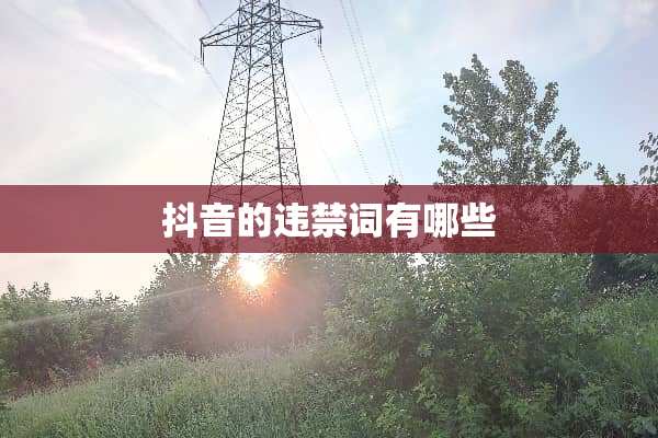 抖音的违禁词有哪些