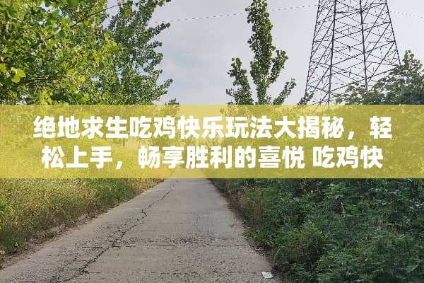 绝地求生吃鸡快乐玩法大揭秘，轻松上手，畅享胜利的喜悦 吃鸡快乐玩法