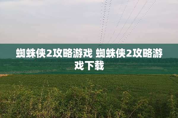 蜘蛛侠2攻略游戏 蜘蛛侠2攻略游戏下载