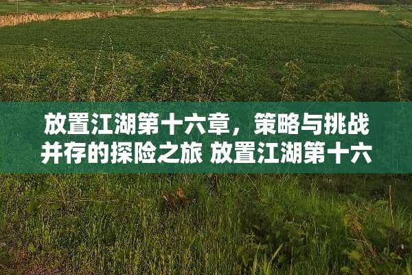 放置江湖第十六章,策略与挑战并存的探险之旅 放置江湖第十六章攻略 放置江湖第十六章,策略与挑战并存的探险之旅 放置江湖第十六章攻略
