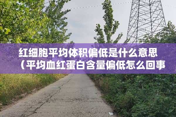 红细胞平均体积偏低是什么意思（平均血红蛋白含量偏低怎么回事）