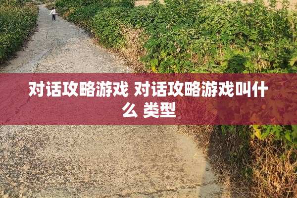 对话攻略游戏 对话攻略游戏叫什么 类型